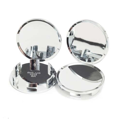 4 Pack Wheel Center Caps Kit for MiTo, OD 51 mm / 2 inch ID 45 mm / 1.77 inch Hub Caps, Snap-in Chrome ABS-Plastic Rim Covers - color: chome