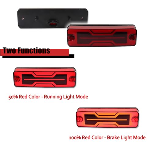 ATV LED Tail Lights for 2014-2024 Honda Pioneer 520 700 1000 - color: Smoked Lens Red LED