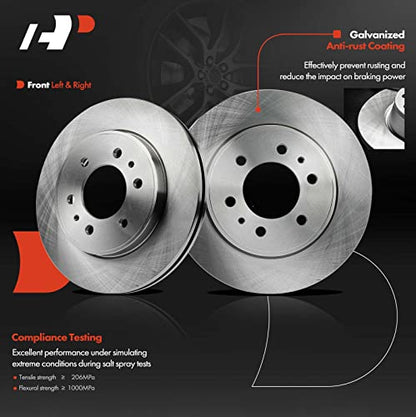 A-Premium 12.99 In (330mm) Front Vented Brake Rotors and Ceramic Pads Kit - style: 2009