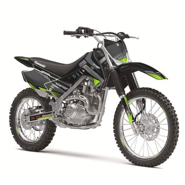 2021-2025 KLX 140 RF SURGE Black Complete Kit With Rider I.D. Compatible with Kawasaki | Senge Graphics Inc - color: Black, size: Complete Kit With Rider I.D.