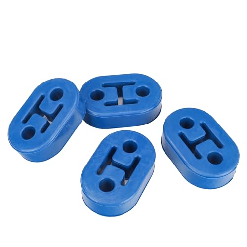Exhaust Hangers Upgrade EPDM(More Durable than Rubber) Muffler Bushing Insulator Shock Absorbent Mount Bracket 2 Hole 12mm (73mm x 47mm x 21mm) Universal Fit - 4PCS (Blue) - color: BLUE