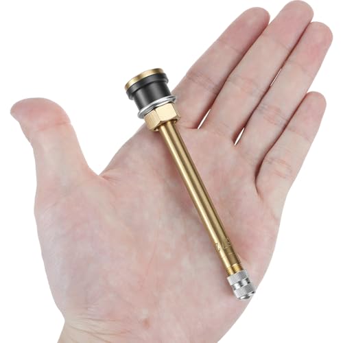 QWORK TR572 Brass Commercial Valve Stems, 10 Pack Replacement Truck Tire Valve Stems, 3-3/4" Length, 200psi Cold Pressure Capacity