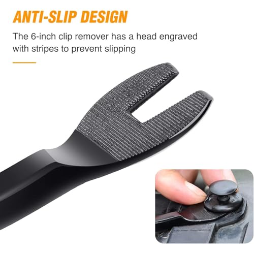 GOOACC Car Panel/Upholstery Fastener Remover Ergonomic Stainless Steel - color: Black, size: 1Pc Remover