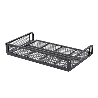 KUAFU Rear Cargo Basket Universal ATV UTV Black Steel Storage Rack Rear - size: Rear