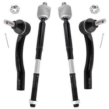 4pcs Front Inner Outer Tie Rod End Links Kit Suspension Steering Part EV470 ES80431 ES80432 for Toyota Corolla 2003 2004 2005 2006 2007 2008