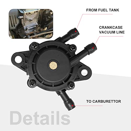 32 083 09-S Air Filter + 24 393 04-S Fuel Pump Replacement for Kohler KT610 KT620 KT715 KT725 KT730 KT735 KT740 KT745 19HP-26HP 7000 Series Lawn Mower w/32 083 10-S Pre Cleaner