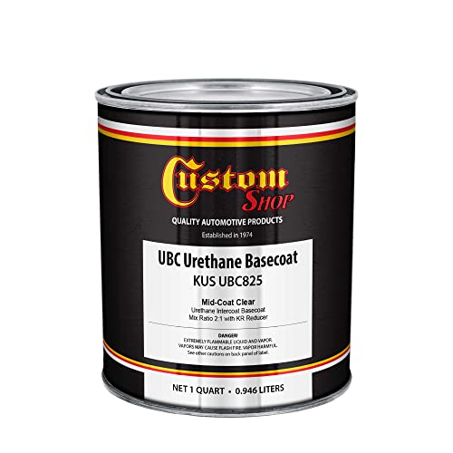 Custom Shop Mid-Coat Clear for Flake/Pearl Intercoat Clear Auto, Quart - size: 32 Fl Oz (Pack of 1)