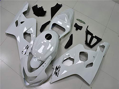 US Stock Motorcycle Injection Mold ABS Fairings Kit Fit for K4 2004 2005 GSXR 600 GSXR 750 Bodywork New Aftermarket Fairings Kit White