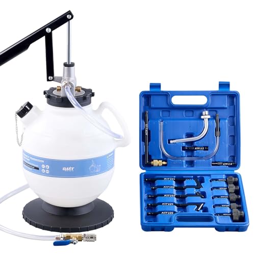 OMT 2 Gallon Transmission Fluid Transfer Pump Set with 15 ATF Adapters