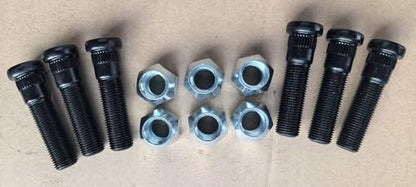6pcs 9/16"-18 x 2.32 in. UHL Length 0.622 in. Knurl Press-in Wheel Studs with Lug Nuts Replacement for 5,200 to 7,000-lb. Trailer Axle Trailer Hub