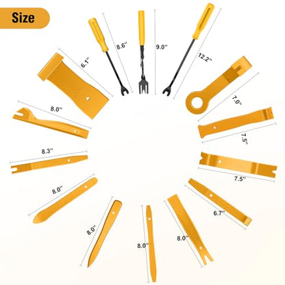 GOOACC 238Pcs Trim Removal Tool Auto Push Pin Bumper Retainer Clip Set - color: 120Pcs Clips + 118 Remover Yellow