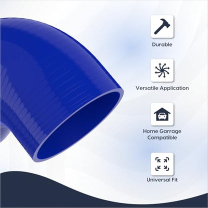 Endure 90 Degree Silicone Elbow Intake Hose 4-Ply, 4"(102mm) - Blue - color: Blue, size: ID - 4Inch(102mm)