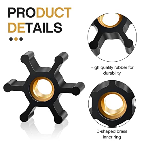 Fabbay 4 Pack Utility Impeller Replacement Water Transfer Pump Impeller Universal Fits Pas-30 and Pds-30 Model Pumps Fit 5/16 Diameter Shaft Compatible with 1/10th and 1/12th Hp Ac and Dc Motor
