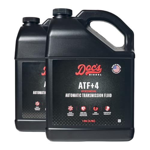 Doc’s Diesel ATF4 High Mileage Full Synthetic ATF+4 Automatic Transmission Fluid, 2-Gallons - color: ATF+4, size: 2-Pack