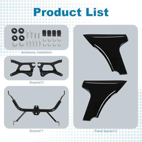 Side Fairing Panel Bracket Kit for Harley CVO Road Glide ST - color: Black