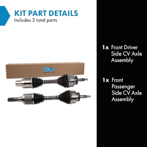 TRQ Front 2 Piece CV Axle Shaft Assembly Set - style: CSA34183