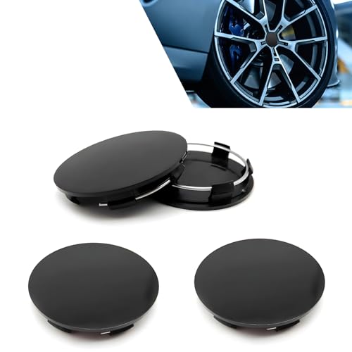 4 PCS Car Wheel Center Caps, 60MM/2.36In OD 56MM/2.2In ID, ABS Snap-in Vehicle Rim Hub Caps, Anti-Falling Rust-Proof Wheel Hub Decoration, Universal for SUV, Sedan, Truck(Black) - color: black