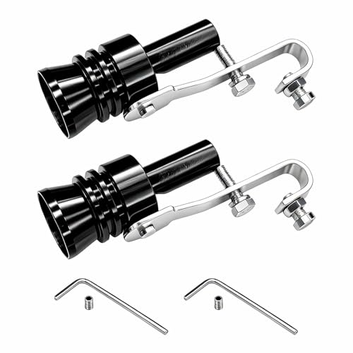 2PCS Turbo Whistle for Exhaust Pipe, XL Aluminum Alloy Car Exhaust Sound Booster, Universal Turbo Sound Exhaust Muffler Pipe Whistle Car Roar Maker, Exhaust Tip Sound Enhancer for SUV Sedan Truck