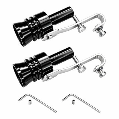 2PCS Turbo Whistle for Exhaust Pipe, XL Aluminum Alloy Car Exhaust Sound Booster, Universal Turbo Sound Exhaust Muffler Pipe Whistle Car Roar Maker, Exhaust Tip Sound Enhancer for SUV Sedan Truck