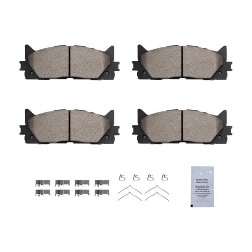 HUSCH Brake Kit Ceramic Brake Pads and Brake Rotors Fit for Toyota - size: 31434+D1293