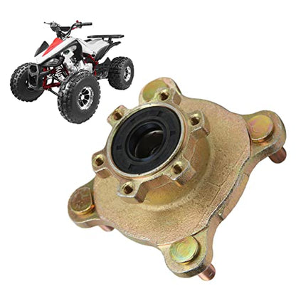 Wheel Rim Hub Assembly 4 Stud Brake Wheel Rim Front Disc Steel Alloy Wheel Rim Hub for Go Kart ATV 4 Wheeler