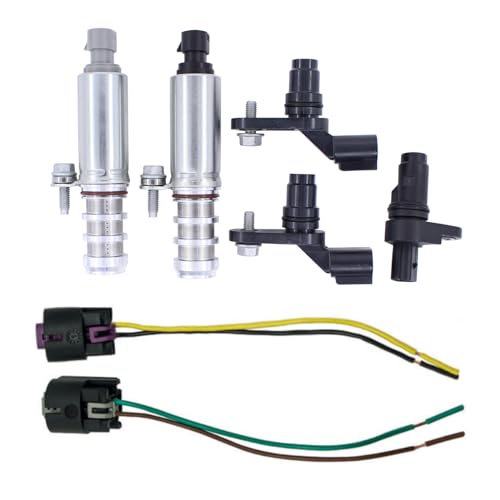 VVT Intake Exhaust Camshaft Position Actuator Solenoid & Wire Connector Kit