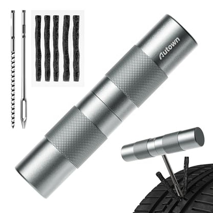 AUTOWN Compact Tire Repair Kit with Plugs for Motorcycle, Car