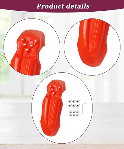 E-Bike Front Fender with Screw Kit Waterproof (Red) - color: Red