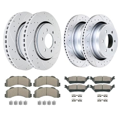 Acinoparts Front and Rear for 2012-2014 Ford F-150 (6-Lug Models) - size: HMBK20401