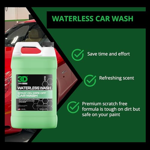 3D Waterless Car Wash - Easy Spray Waterless Detailing Spray - No Soap or Water Needed - Great on Cars, RVs, Motorcycles & Boats 1 Gallon - size: 128 Ounce (Pack of 1)