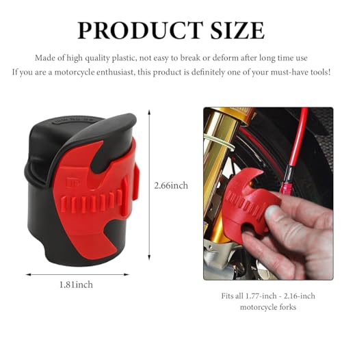 Motorcycle Fork Seal Cleaner Tool, 45-55mm Motorcycle Shock Absorber Fork Seal Mate Tool, Front Fork Seal Oil Cleaning Tool for Dirt Bike, Motorcycle Accessories (Red) - color: Red, 1PCS