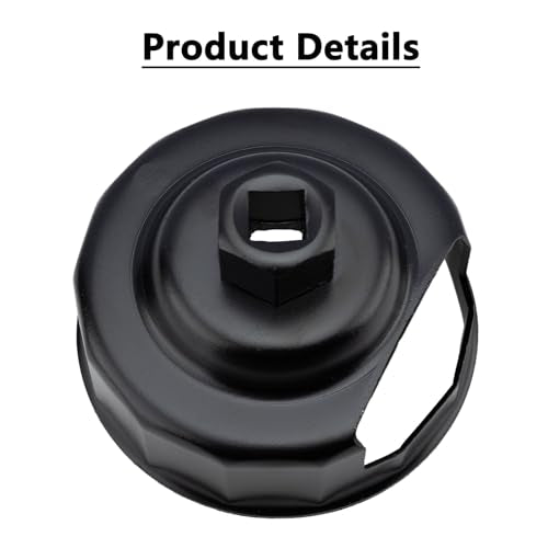 Sturdy Oil Filter Wrench,76mm 14flutes Oil Filter Cap Removal Tool Socket,Fit for 1984-2021 Harley Spin-On Oil Filters (Except '15-Later Xg)