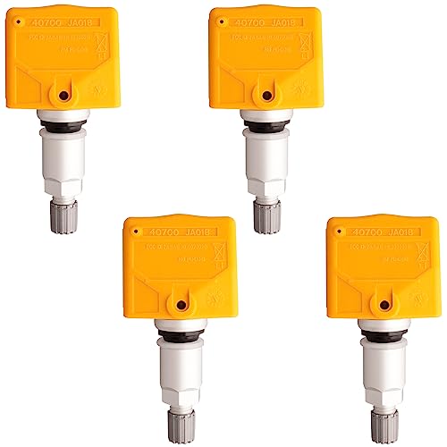4Pcs TPMS Tire Pressure Monitoring System Sensor 315 MHz OBD Re-learn Adaptation Clamp Mount Compatible with Nissan Infiniti Replaces 40700-JA01B 40700-1AA0B 40700-3AN0A 40700-3AN0B 40700-3AN0D