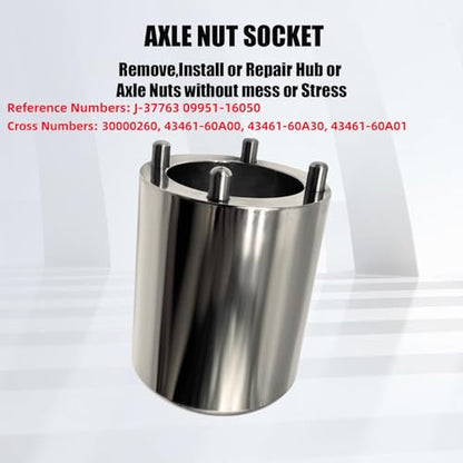 Axle Nut Socket, Spindle Nut Socket 1/2 in Drive, Axle Nut Tool J-37763