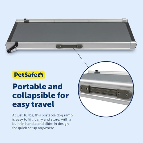 PetSafe Happy Ride Extra Long Telescoping Dog Ramp, Portable Pet Ramp for Cars, Trucks & SUVs with Adjustable Sizing - size: X-Large