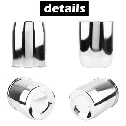 4Pcs 5.15" OD 6.42" H Push Through Trailer Wheel Center Cap for Rim - color: Chrome, size: 5.15" Hub 6.46" H