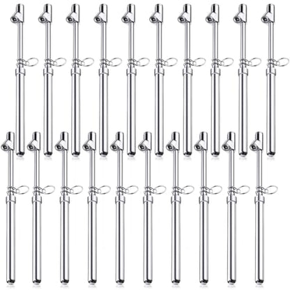 Tallew 20 Pack Dual Head Tire Pressure Gauge Heavy Duty Air Pressure Tire Gauge for Auto Truck Car RV Van Gage Range 10-150PSI, 1-10Bar (Silver) - color: Silver