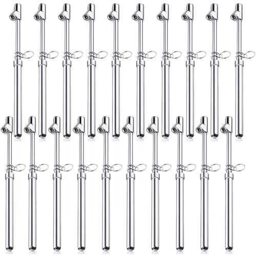 Tallew 20 Pack Dual Head Tire Pressure Gauge Heavy Duty Air Pressure Tire Gauge for Auto Truck Car RV Van Gage Range 10-150PSI, 1-10Bar (Silver) - color: Silver
