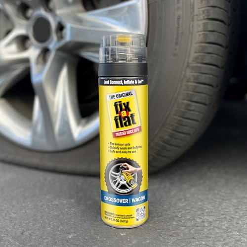Fix-A-Flat S60430 Aerosol Emergency Flat Tire Repair and Inflator, for Large Tires, Eco-Friendly Formula, Universal Fit for All Cars and Small Trucks/SUVs, 20 oz. (Pack of 1) - size: Crossover / Wagon
