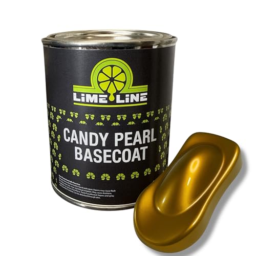 LiME LiNE Candy Pearl Basecoat – All-In-One Base, Pearl & Candy Color | Tri-Stage Look in One Step | Full-Coverage Candy Look: Must be Cleared with 2K Clearcoat (Butterscotch Gold, 1 Quart) - color: Butterscotch Gold, size: 32 Fl Oz (Pack of 1)