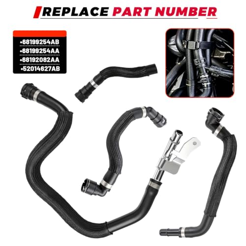 HVAC Heater Supply Return Hose Kit Fit For Jeep Chrysler 200 Cherokee 2.4L