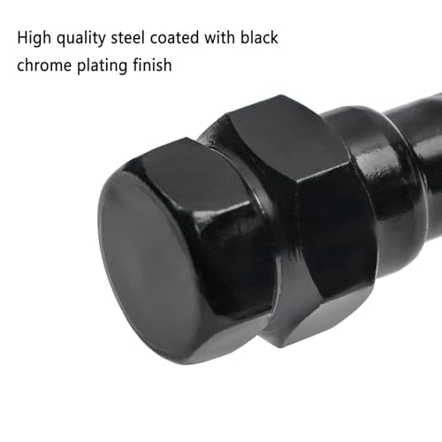 6 Point Sided 12mm Hex Tuner Key Wheel Lug Nut Socket Key 3/4”(19mm) & 13/16”(21mm) Hex Compatible with M12x1.5 M12x1.25 Thread Size Lug Nuts Black