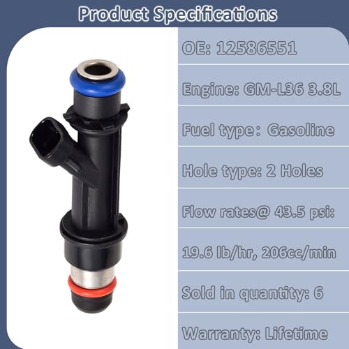 2000-2005 Camaro Impala & Regal 3.8 Fuel Injectors