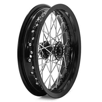 TOFR CNC 12"x2.15" Front Wheel Rim for Sur-Ron Surron Light Bee X LBX - color: Black, size: 12" Front