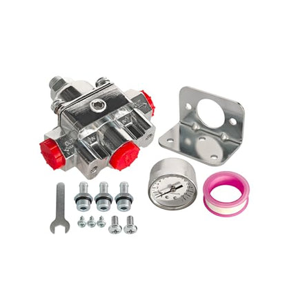 12-804 12804 Low Fuel Pressure Adjustable Regulator with Gauge Kit