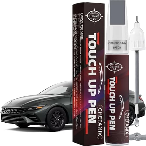 Amazon Gray(A5G) Touch Up Paint Pen for Hyundai, 2-in-1 Brush & Pen Repair - color: Amazon Gray(A5G)