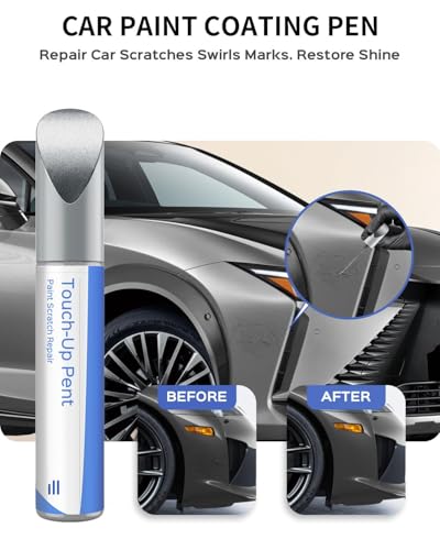 1J7 Atomic Silver Metallic Touch Up Paint Compatible with Lexus Exact Match–Chips and Nicks Touch Up - color: Atomic Silver Metallic(1J7) for CT200h/ES200/250/300h/NX200/300/300h