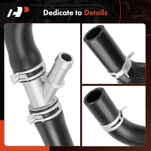 A-Premium HVAC Heater Hose Pipe Line Assembly W/Clamps & Protective Sleeve