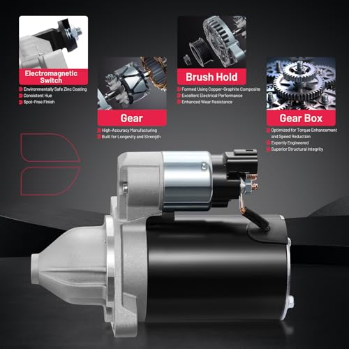 BDFHYK 17593N Starter Motor 12V 0.9KW 8 Teeth Clockwise - style: 17593N