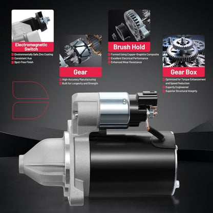 BDFHYK 17593N Starter Motor 12V 0.9KW 8 Teeth Clockwise - style: 17593N